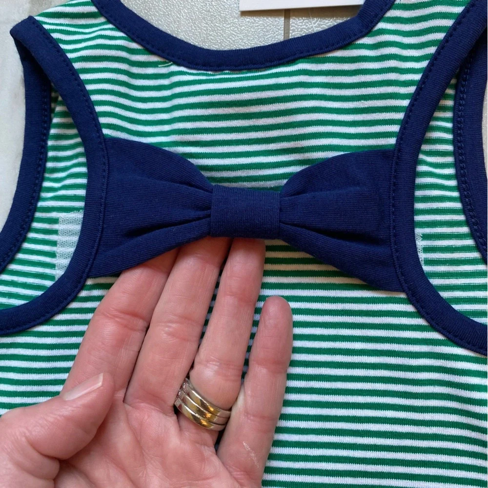 NWT JellyBean by Navy & Green Pickleball Sleeveless Bow Top & Skort Set Girl 18M